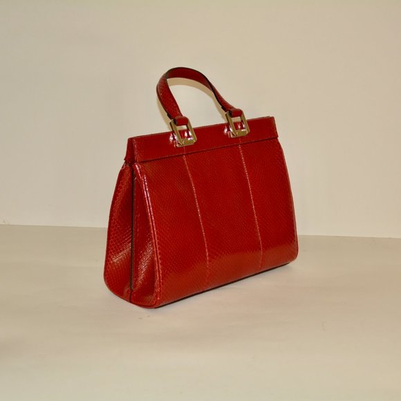 NWT GUCCI GG ZUMI TOP HANDLE PYTHON SATCHEL BAG - Picture 13 of 14